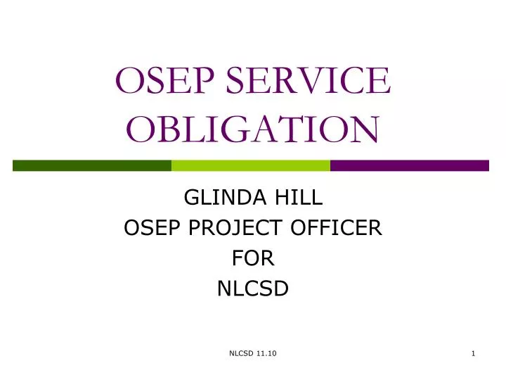 osep service obligation