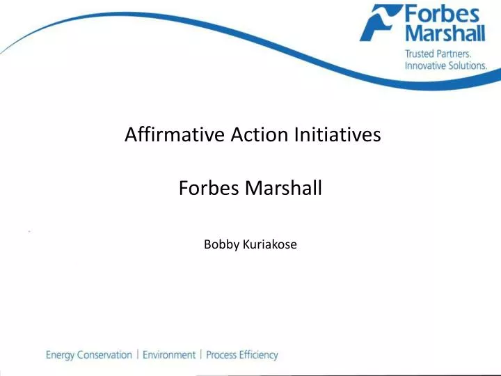 affirmative action initiatives forbes marshall