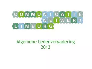 algemene ledenvergadering 2013