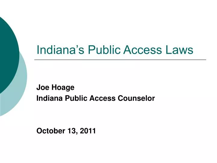 indiana s public access laws