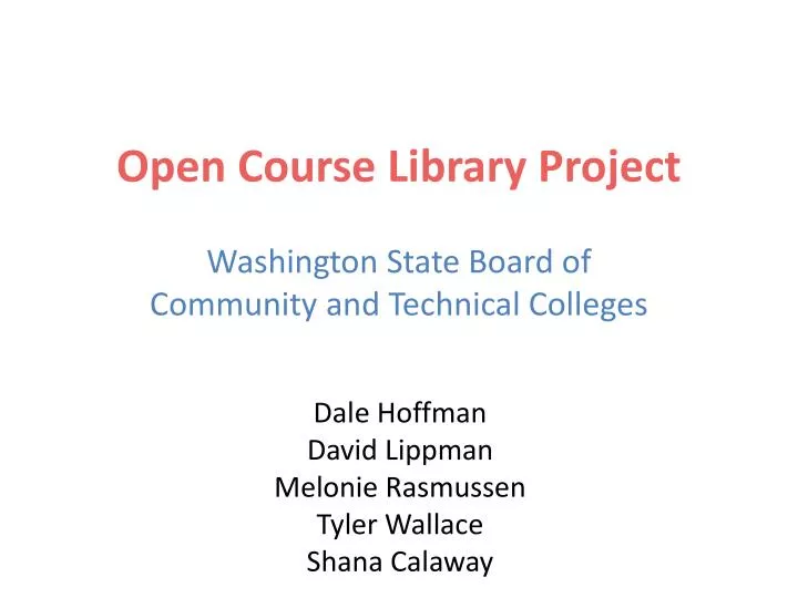 open course library project