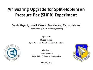 Air Bearing Upgrade for Split-Hopkinson Pressure Bar (SHPB) Experiment