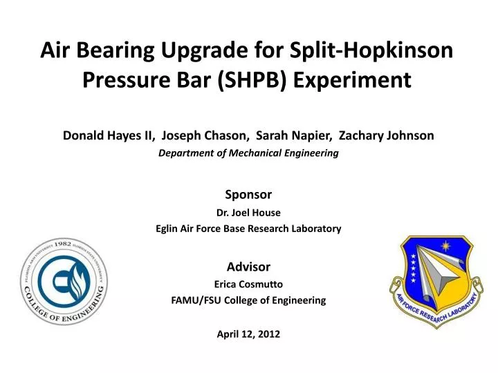 air bearing upgrade for split hopkinson pressure bar shpb experiment