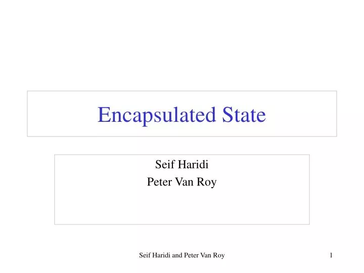 encapsulated state