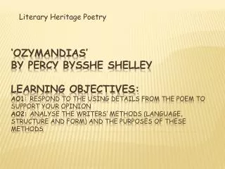 Literary Heritage Poetry