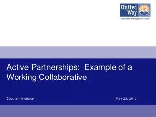 Active Partnerships: Example of a Working Collaborative
