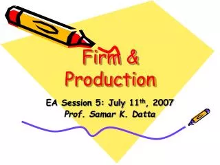 Firm &amp; Production