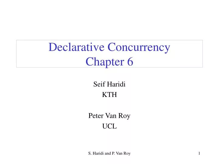 declarative concurrency chapter 6