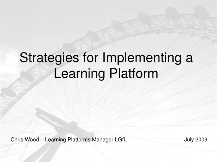 strategies for implementing a learning platform