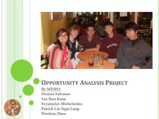 Opportunity Analysis Project