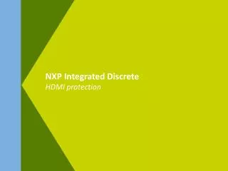 NXP Integrated Discrete HDMI protection
