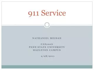 911 Service