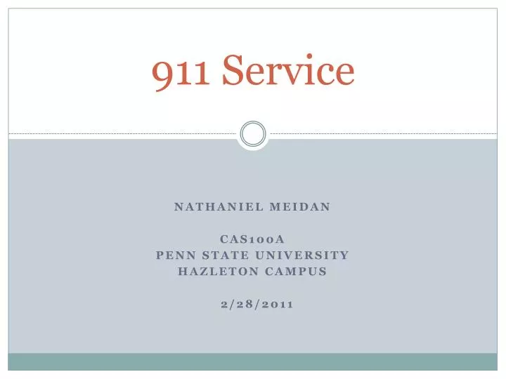 911 service