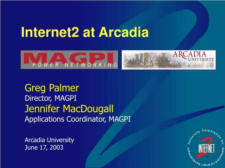 internet2 at arcadia
