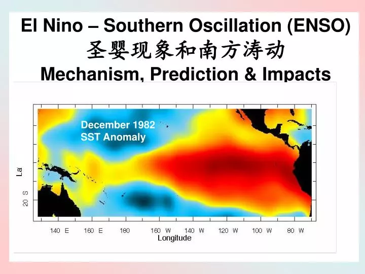 el nino southern oscillation enso mechanism prediction impacts