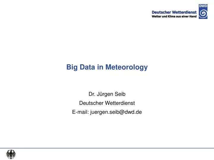 big data in meteorology