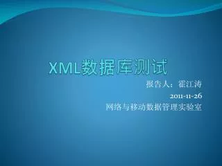 XML 数据库测试