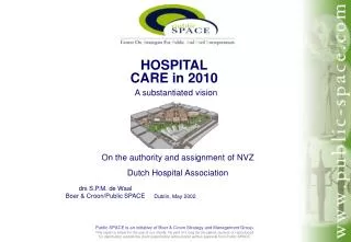 HOSPITAL CARE in 2010 A substantiated vision