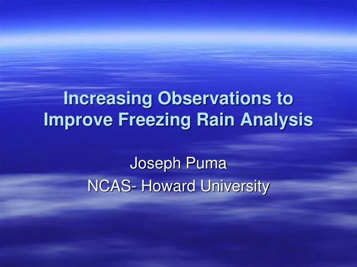 increasing observations to improve freezing rain analysis