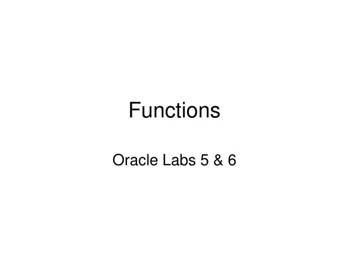 functions