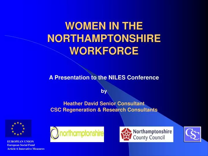 women in the northamptonshire workforce