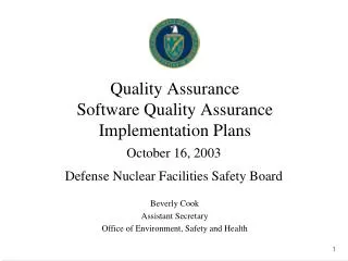 Quality Assurance Software Quality Assurance Implementation Plans