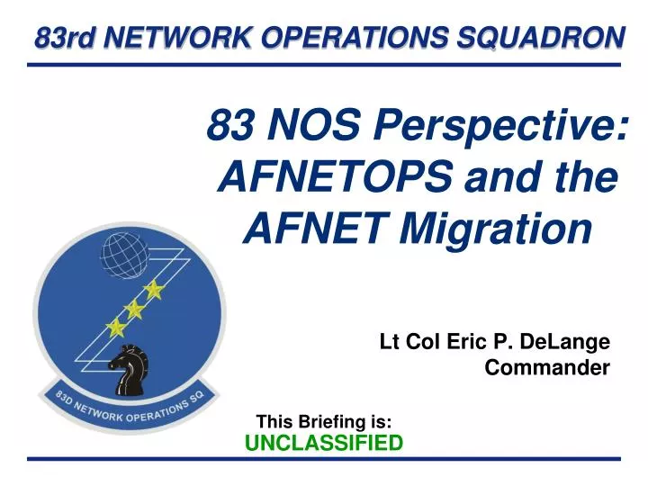 83 nos perspective afnetops and the afnet migration