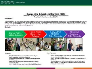 Overcoming Educational Barriers (OEB)