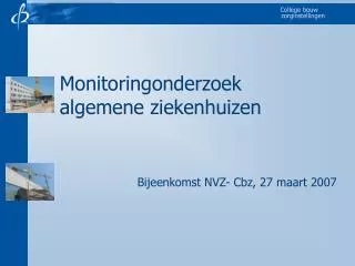 monitoringonderzoek algemene ziekenhuizen