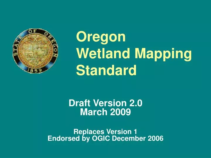 oregon wetland mapping standard