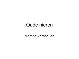 oude nieren