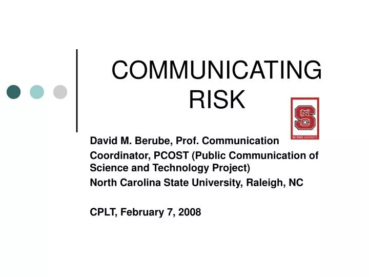 communicating risk
