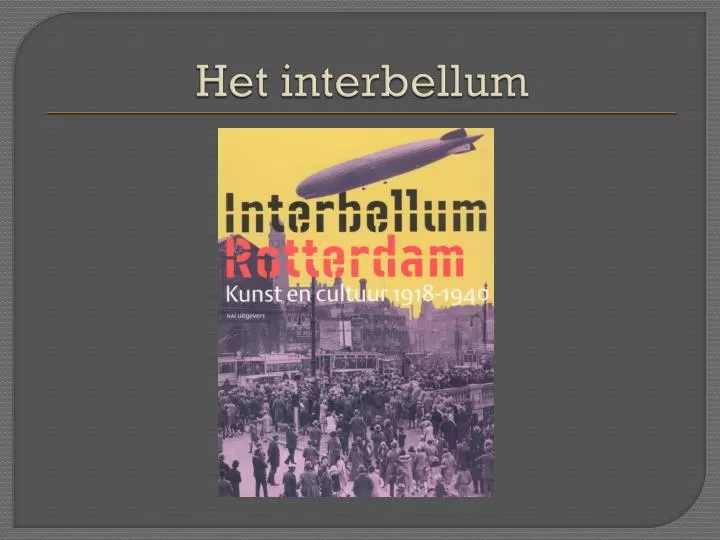 het interbellum