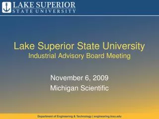 Lake Superior State University Industrial Advisory Board Meeting