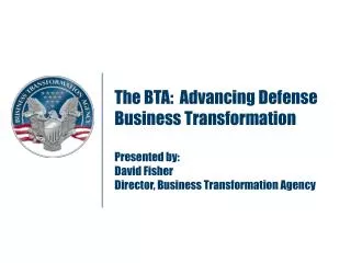 BTA Established to Advance Defense Business Transformation