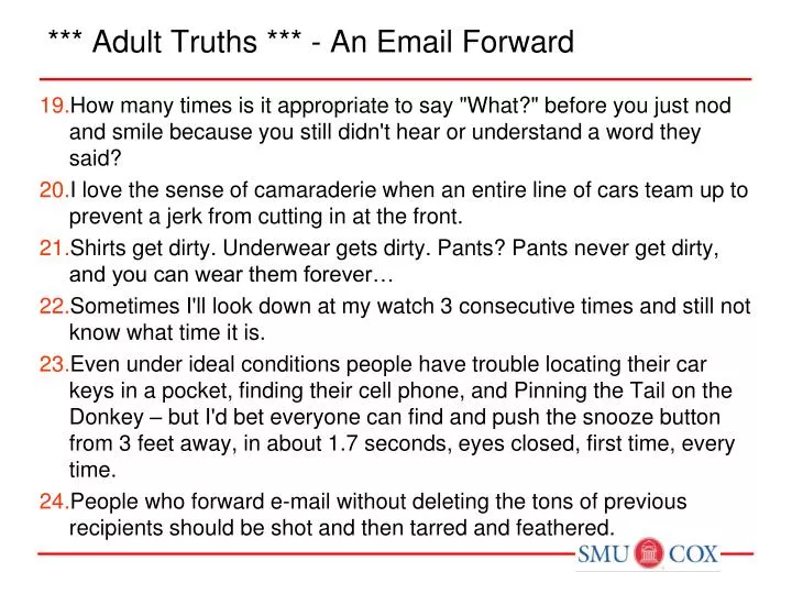 adult truths an email forward