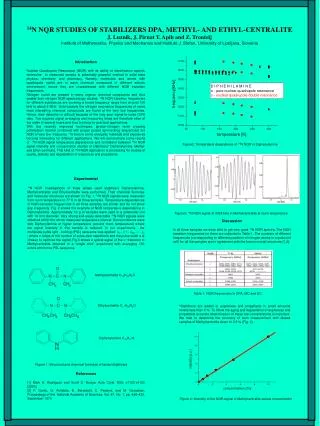 14 N NQR STUDIES OF STABILIZERS DPA, METHYL- AND ETHYL-CENTRALITE