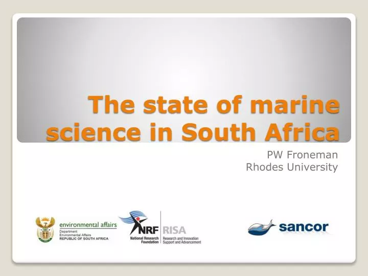 the state of marine science in south africa