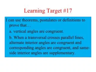 learning target 17
