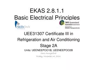 EKAS 2.8.1.1 Basic Electrical Principles