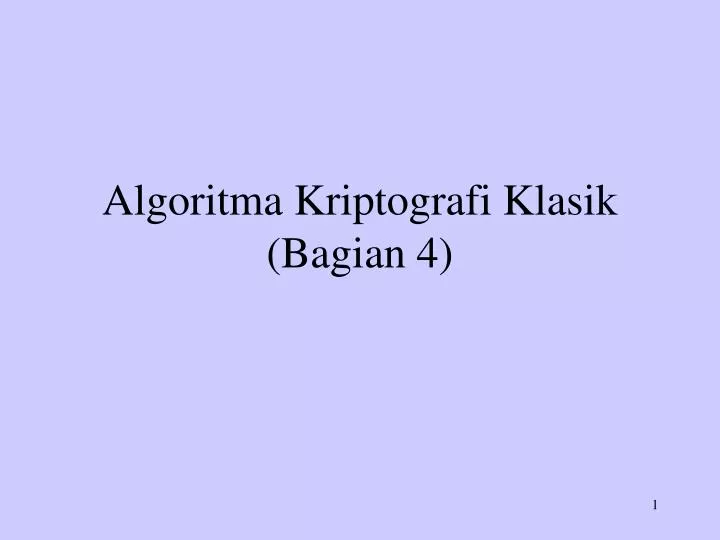 algoritma kriptografi klasik bagian 4
