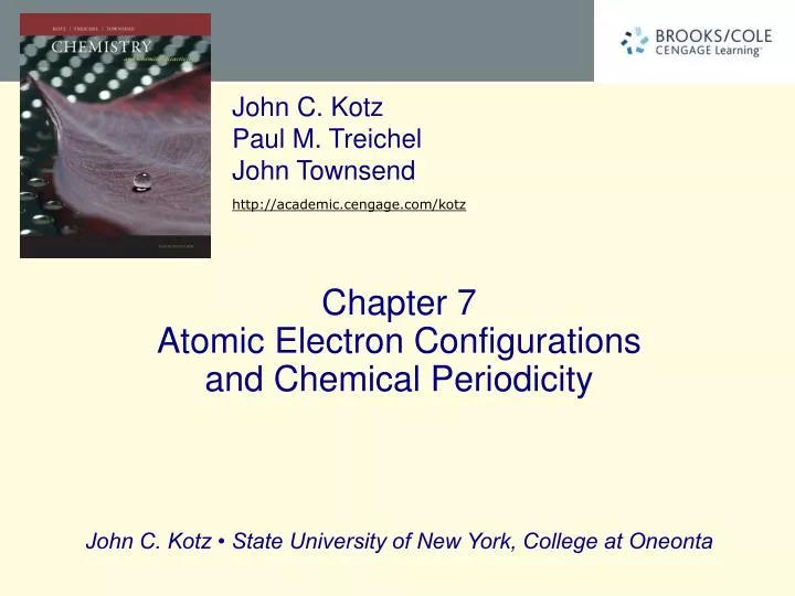 chapter 7 atomic electron configurations and chemical periodicity