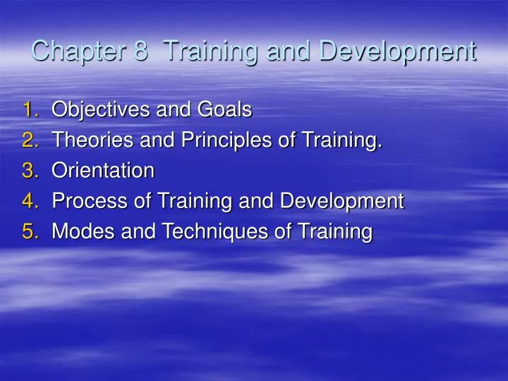chapter 8 training and development
