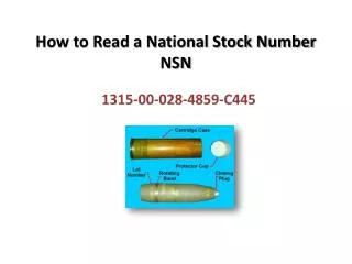 How to Read a National Stock Number NSN