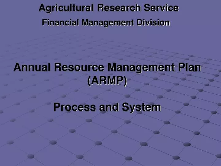 agricultural research service