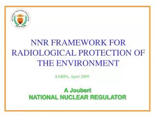 A Joubert NATIONAL NUCLEAR REGULATOR