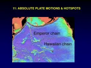 11: ABSOLUTE PLATE MOTIONS &amp; HOTSPOTS