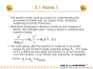 2.1 Atoms 1