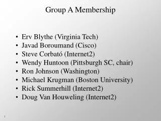 Group A Membership