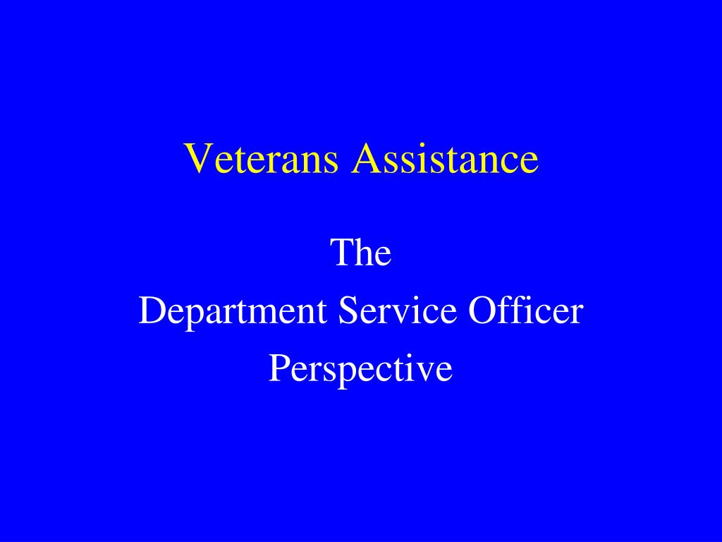 PPT - Veterans Assistance PowerPoint Presentation, free download - ID ...